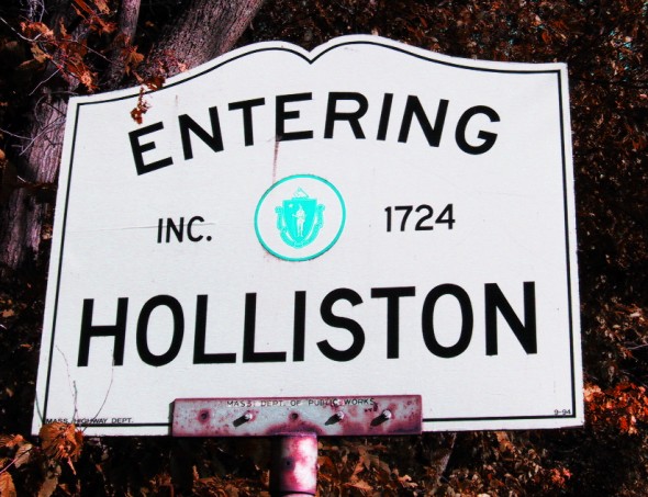 HOLLISTON sign